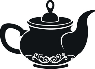 Decorated Teapot Tea Coffee Pot Kitchen Utensil Hot Drink Kettle