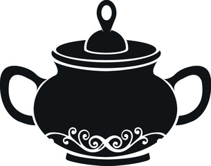 Decorated Teapot Tea Coffee Pot Kitchen Utensil Hot Drink Kettle