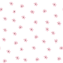 Ditsy print,Ditsy floral pattern in small pink flowers seamless background for fashion print .