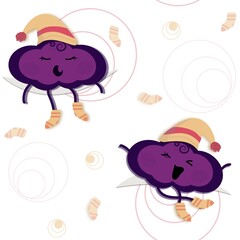 pattern, clouds, dream, children's, background, textiles, packaging, socks, socks, relamation, boy, girl, universal, drawing, handmade, cuteness, bed, blanket, pillow, wallpaper, seamless, cut, sewin