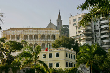 governmental buildings and church in Macao