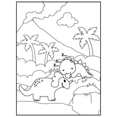 Dinosaur coloring pages for kids