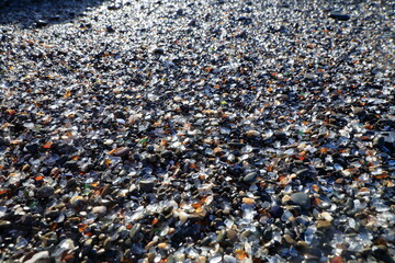 Glass beach in Fort Bragg, California