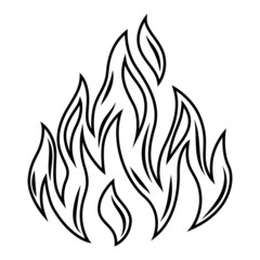 Illustration of abstract stylized fire. Decorative element for design.