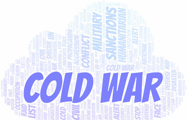 Obraz premium Cold War word cloud. Vector made with the text only.
