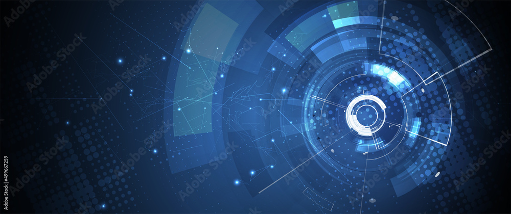Poster abstract tech background. futuristic technology interface