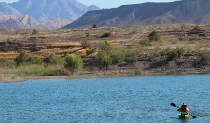 person on the lake