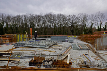 Housing construction on a building site Halle an der Saale