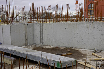 Housing construction on a building site Halle an der Saale