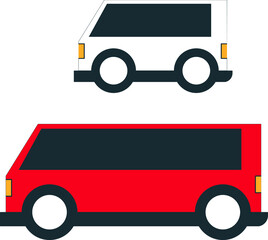 Red car vector image. Car icon Vector illustration.