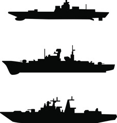 military war ships icons vector image. © Volodymyr