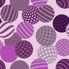 Retro 3d illustration of abstract balls, great design for any purpose. Modern poster for cover design. Vector seamless technology background. Background wall design.