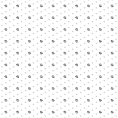 Square seamless background pattern from geometric shapes are different sizes and opacity. The pattern is evenly filled with small black cancer zodiac symbols. Vector illustration on white background