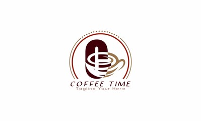Obraz premium letter G coffee cup concept design coffee room logo