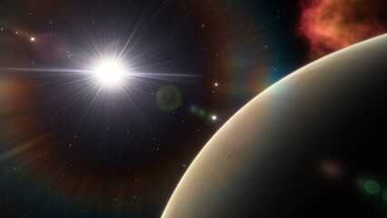 Fototapeta premium Abstract planets and space background