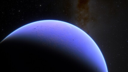 Naklejka premium Abstract planets and space background