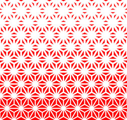 Red halftone pattern on white background. Linear halftone backdrop. Isolated vector illustration on white background.