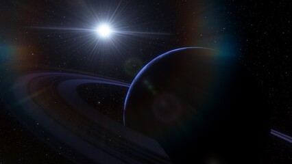 Abstract planets and space background