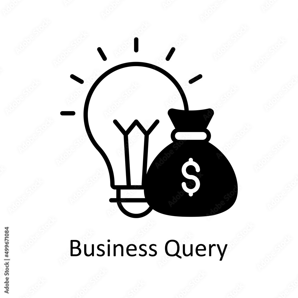 Poster business query vector solid icon for web isolated on white background eps 10 file