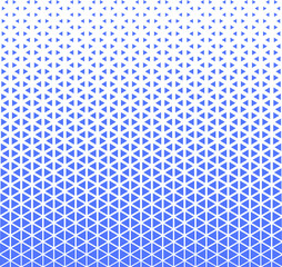 Blue halftone pattern on white background. Linear halftone backdrop. Isolated vector illustration on white background.