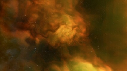 Realistic cosmos and color nebula. Colorful galaxy. 3d illustration