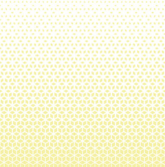 Yellow halftone pattern on white background. Linear halftone backdrop. Isolated vector illustration on white background.
