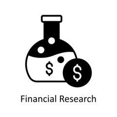 Financial Research vector Solid icon for web isolated on white background EPS 10 file