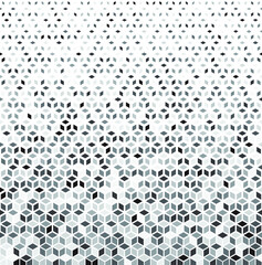 Black and grey halftone pattern on white background. Linear halftone backdrop. Isolated vector illustration on white background.