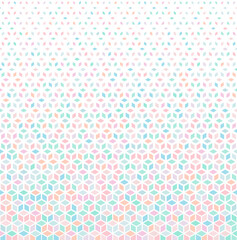 Colorful halftone pattern on white background. Linear halftone backdrop. Isolated vector illustration on white background.