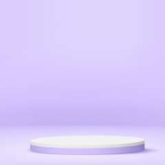 Abstract background with purple color podium for presentation. Vector