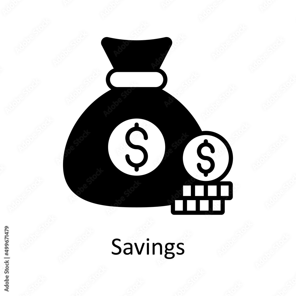 Poster savings vector solid icon for web isolated on white background eps 10 file