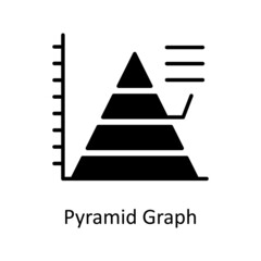 Pyramid Graph vector Solid icon for web isolated on white background EPS 10 file