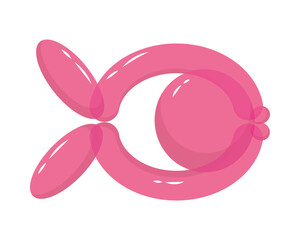 pink fish balloon icon