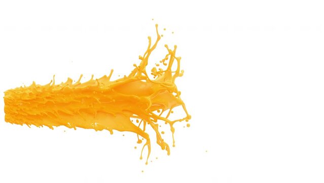 Orange juice splash, with luma mask, ready for compositing. High detailed orange juice splash