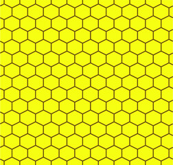 Honeycomb seamless model. Hexagon vector drawing background