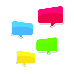 cartoon speech bubbles on yellow background Different doodle forms for your text, dialogs icon vector Blank with text place. different hand drawn shapes isolated hand drawn speech bubbles isolated. 