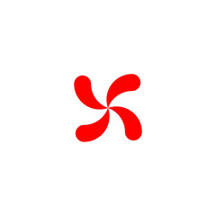 
Water splash, spiral, letter s, square simple symbol vector logo