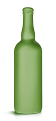 green bottle on white background