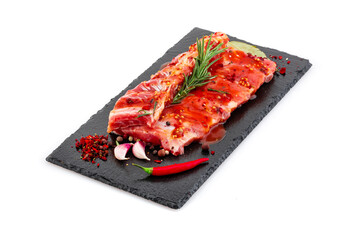 Delicious ribs in marinade