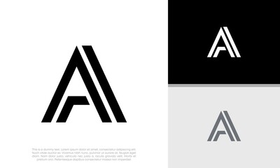 Initials A logo design. Initial Letter Logo.	