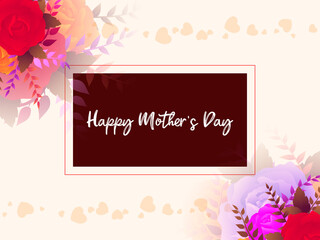 Happy Mothers day beautiful greeting card illustration