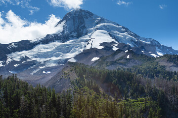 Obraz premium Mt Hood Oregon Sunset from White River