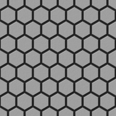 Gray hexagon wall texture background. 3d rendering.	