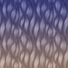 Abstract blue and gray curly hair texture pattern background.	