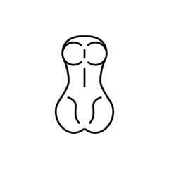Sex doll color line icon. Pictogram for web page