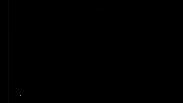 White dust, particles, scratches and dirt moving on a black blackground. Old dynamic film rolling effect video overlay. 4k footage.