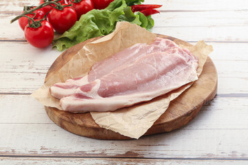 Raw pork steak for grill