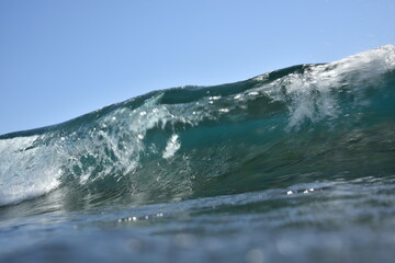 the waves seen from within and from below