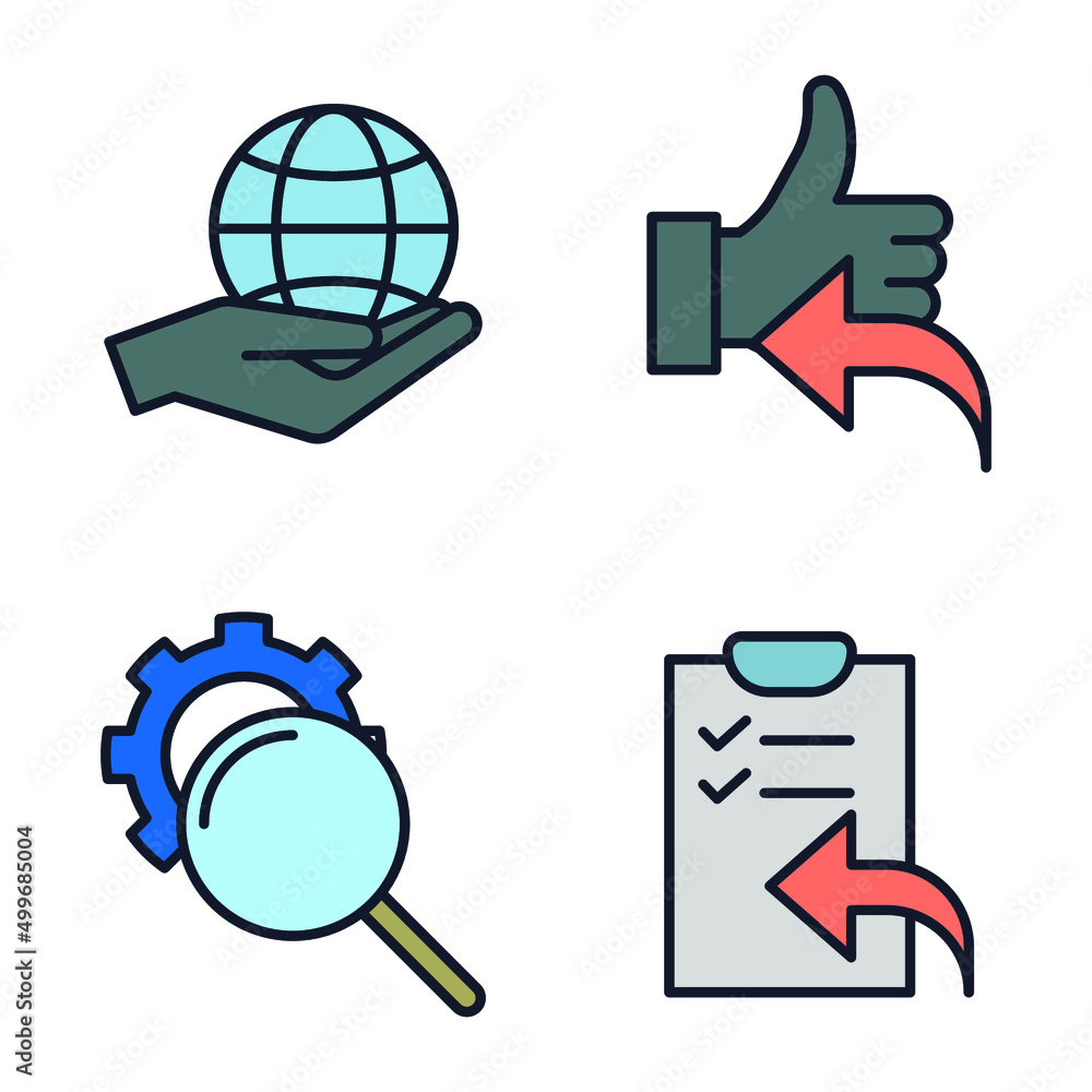 Aufkleber search engine optimization. seo set icon symbol template for graphic and web design collection logo 