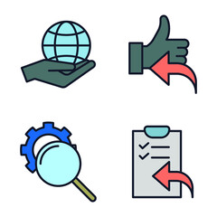 Search Engine Optimization. seo set icon symbol template for graphic and web design collection logo vector illustration